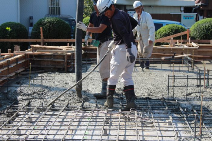 コンクリート打設に立ち会いました 名古屋の工務店 ザイソウハウス