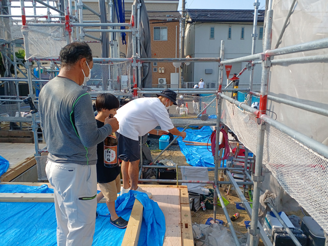 I様邸建て方①