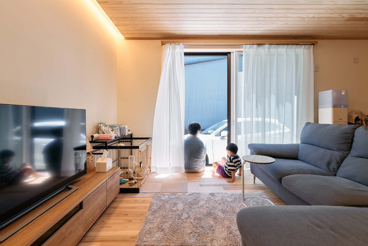 自然素材をふんだんに使った全館空調の家